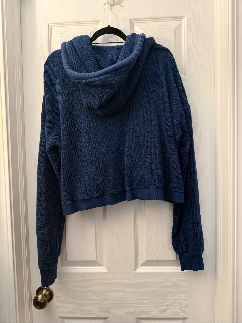 Free People So Lush Blue Zip Hoodie with Maine Blueberry Patch - Picture 5 of 7